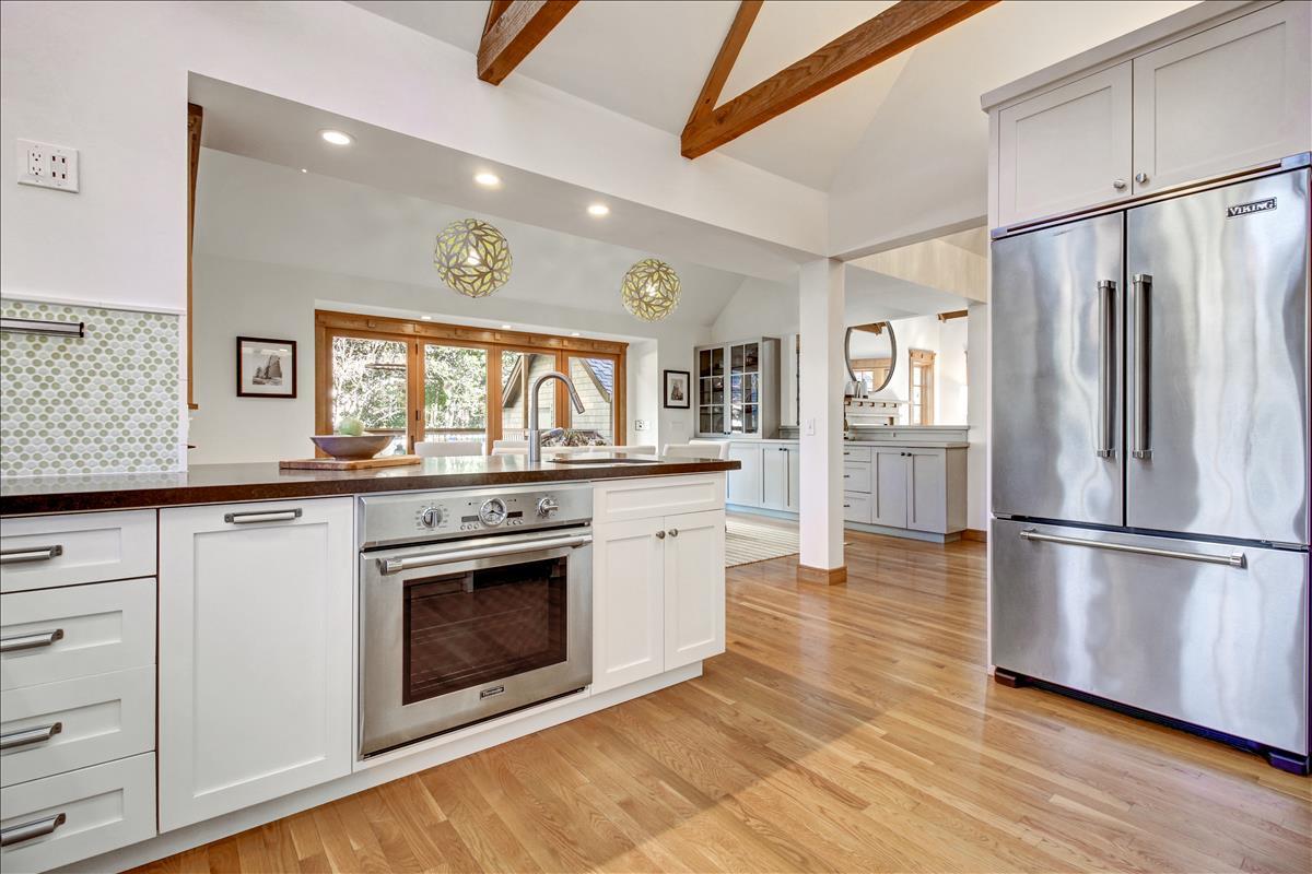 836 Creek Drive Menlo Park, CA 94025 - Photo 9 of 39 a kitchen with stainless steel appliances granite countertop a refrigerator and a stove top oven
