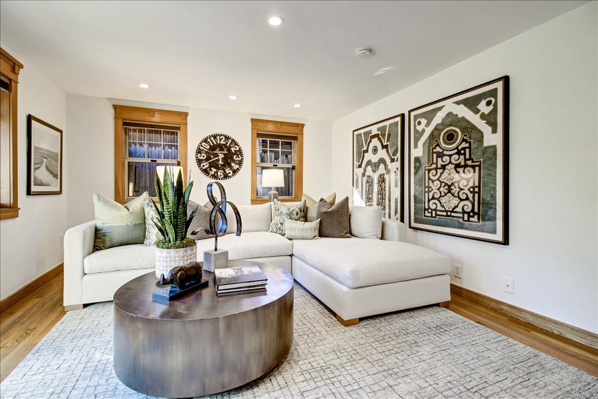 836 Creek Drive Menlo Park, CA 94025 - Photo 10 of 39 a living room with furniture and a wooden floor