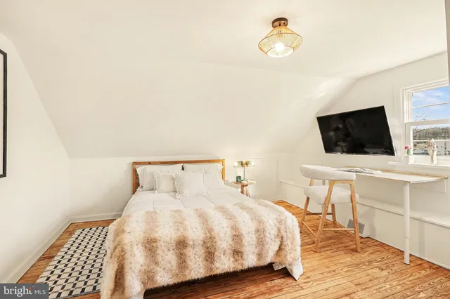 a view of a house with a large window