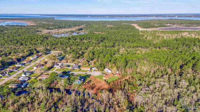 a view of a city with an ocean