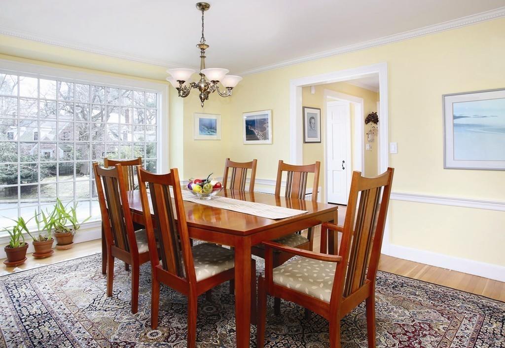 110 Arlington Road Brookline, MA 02467 - Photo 6 of 12 a view of a dining room with furniture window and outside view