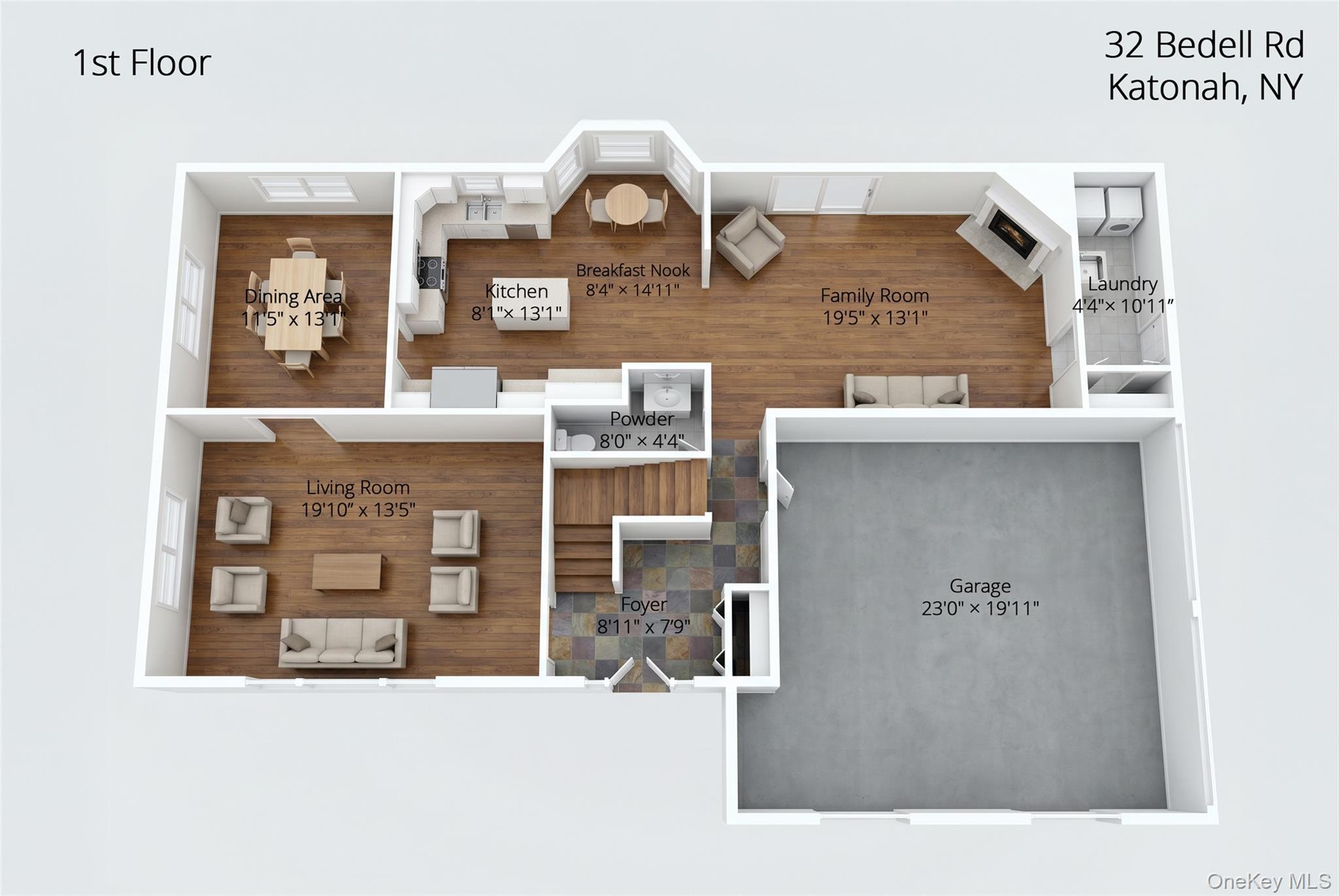 32 Bedell Road Katonah, NY 10536 - Photo 47 of 49 3D Floor Plan of Main Level