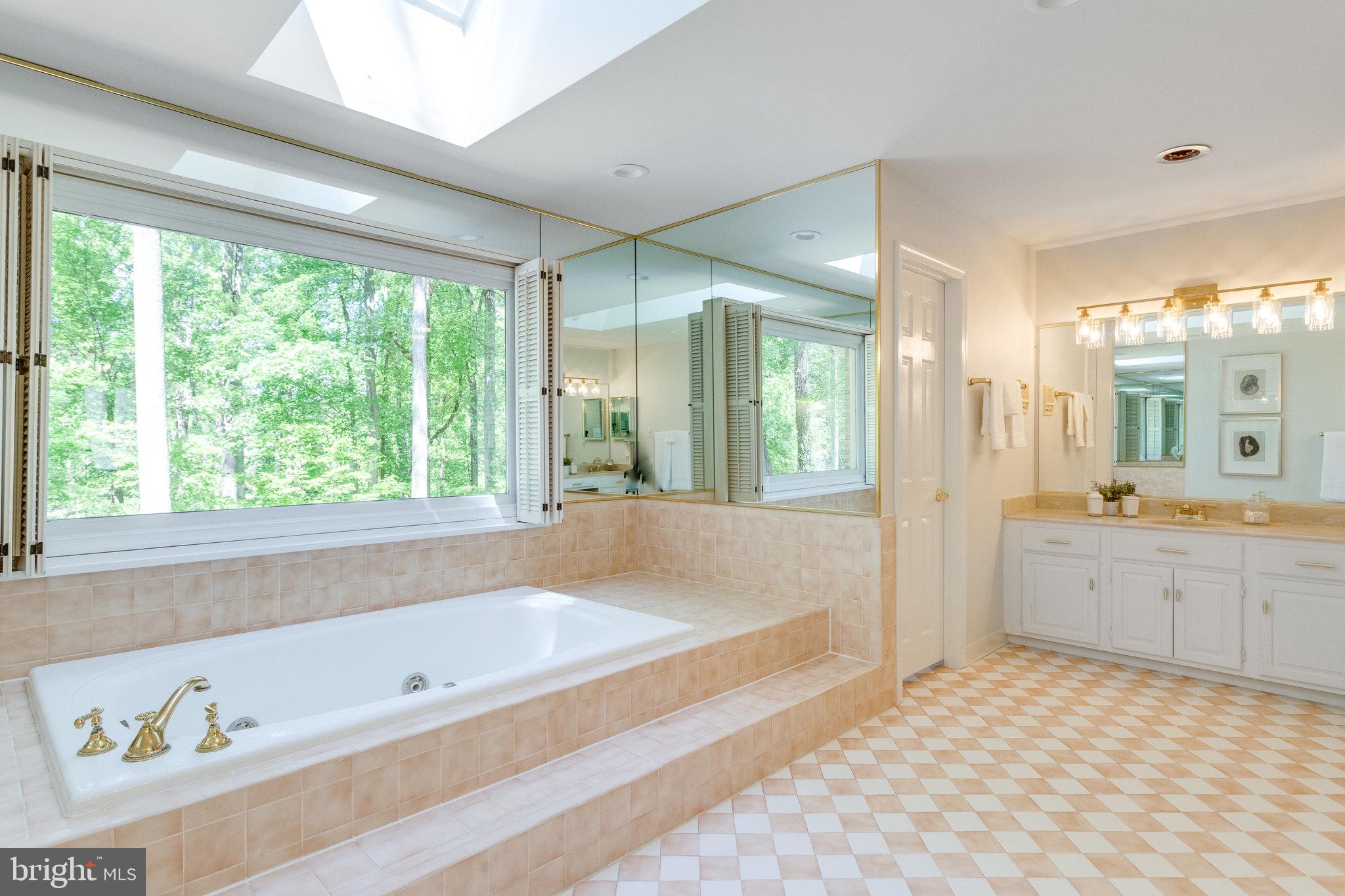 1120 Old Cedar Road McLean, VA 22102 - Photo 24 of 49 Bath w/ Gorgeous View, Skylight, Separate Vanities