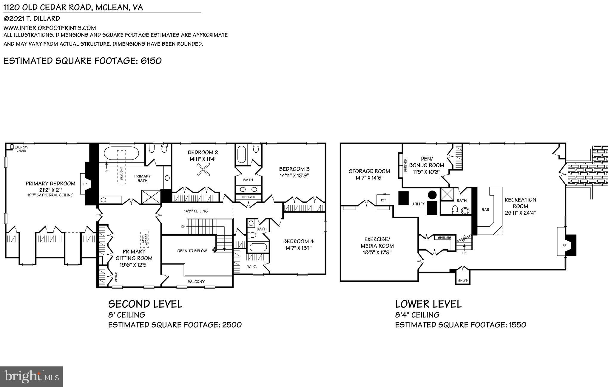 1120 Old Cedar Road McLean, VA 22102 - Photo 49 of 49 Floor Plans - Upper and Lower