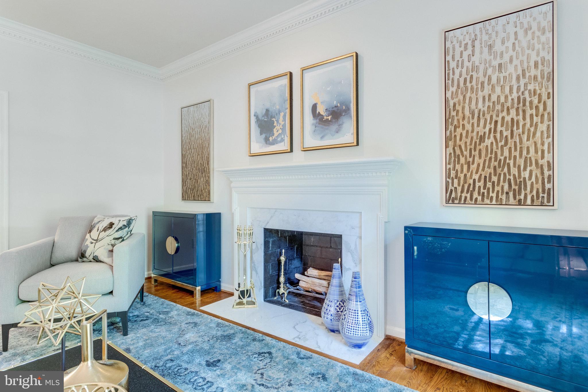1120 Old Cedar Road McLean, VA 22102 - Photo 7 of 49 Living Room Fireplace