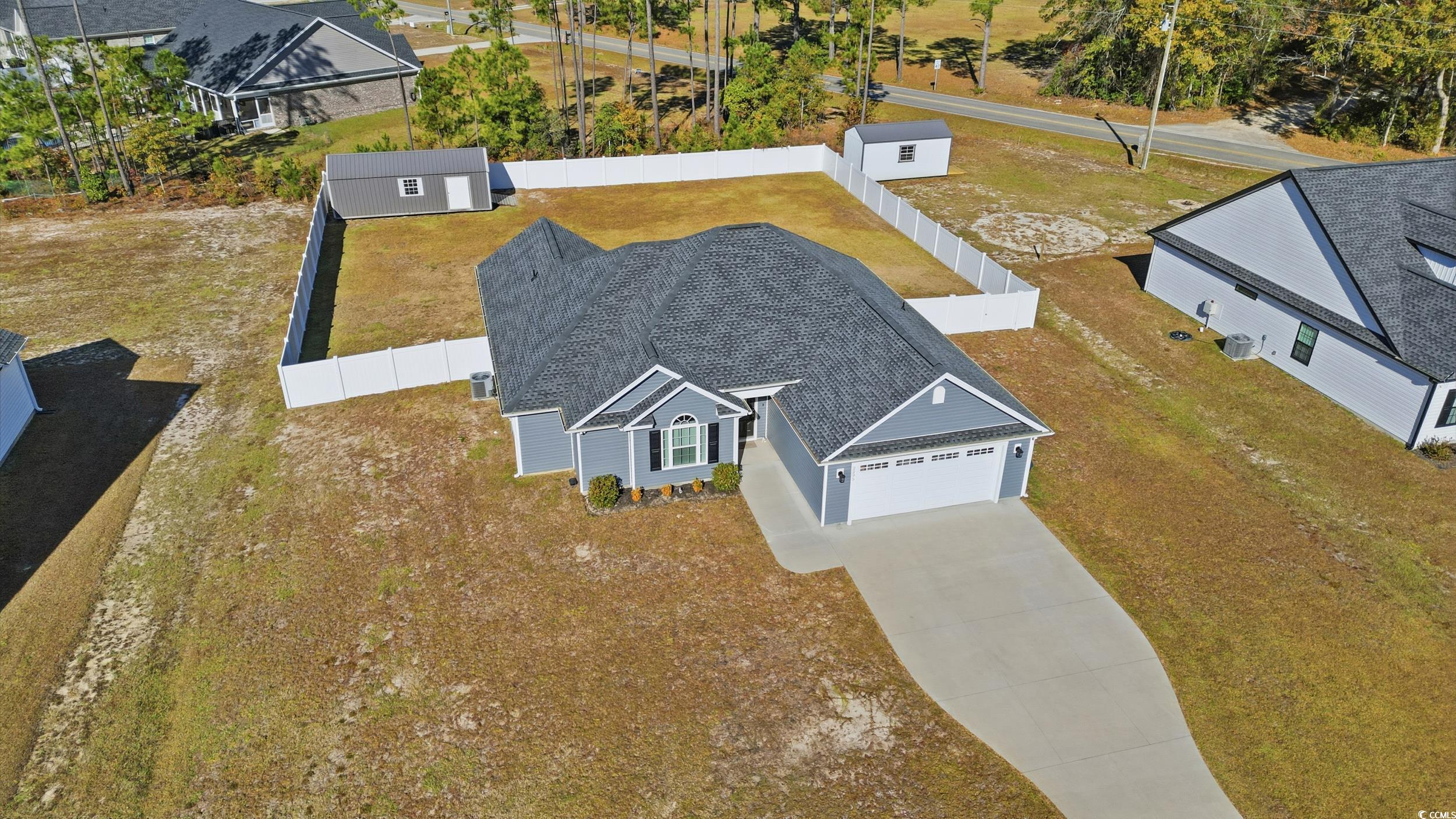 2295 Vaught Road Galivants Ferry, SC 29544 - Photo 24 of 26 Aerial view of property and surrounding area