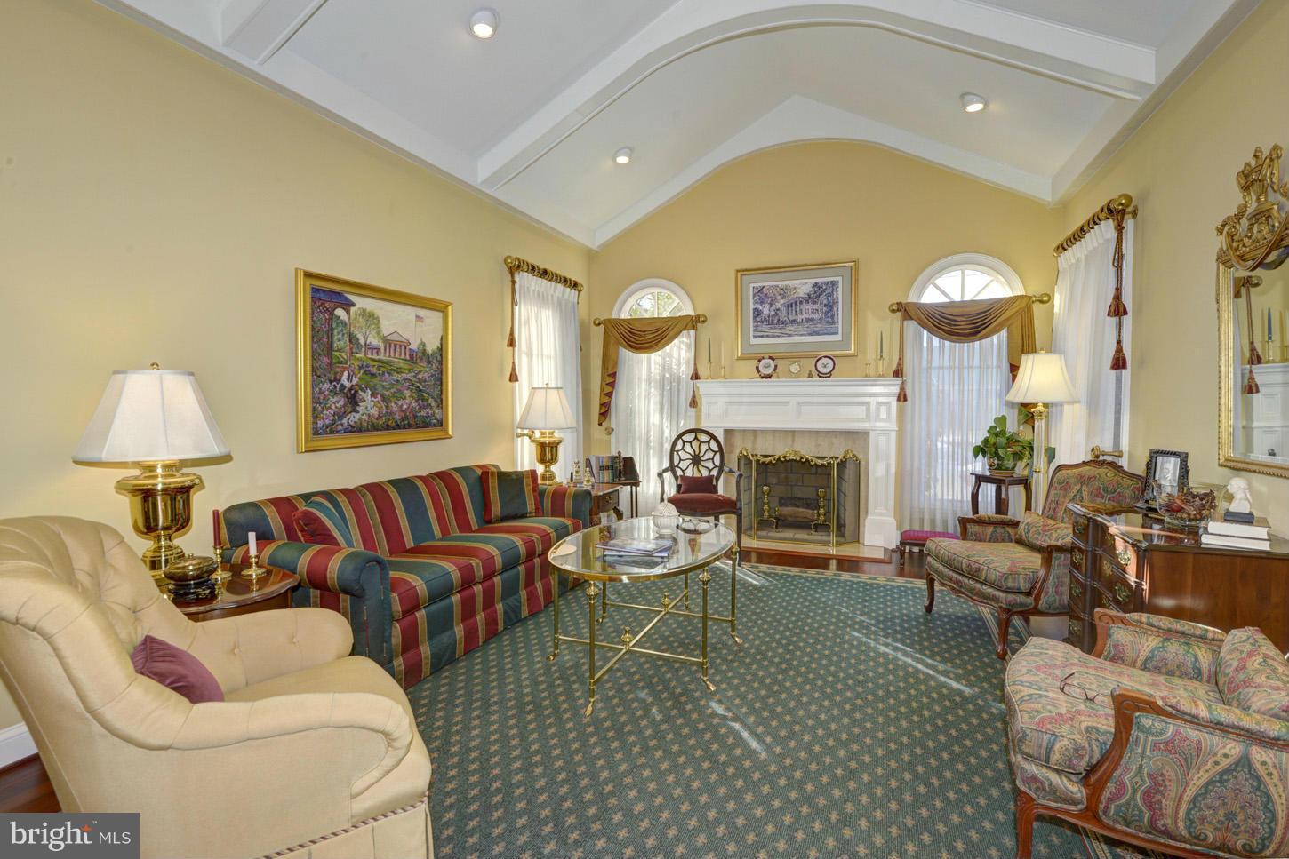 1925 South Arlington Ridge Road Arlington, VA 22202 - Photo 12 of 30 Notice the coffered ceiling and fireplace