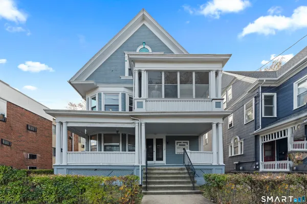 a front view of a house