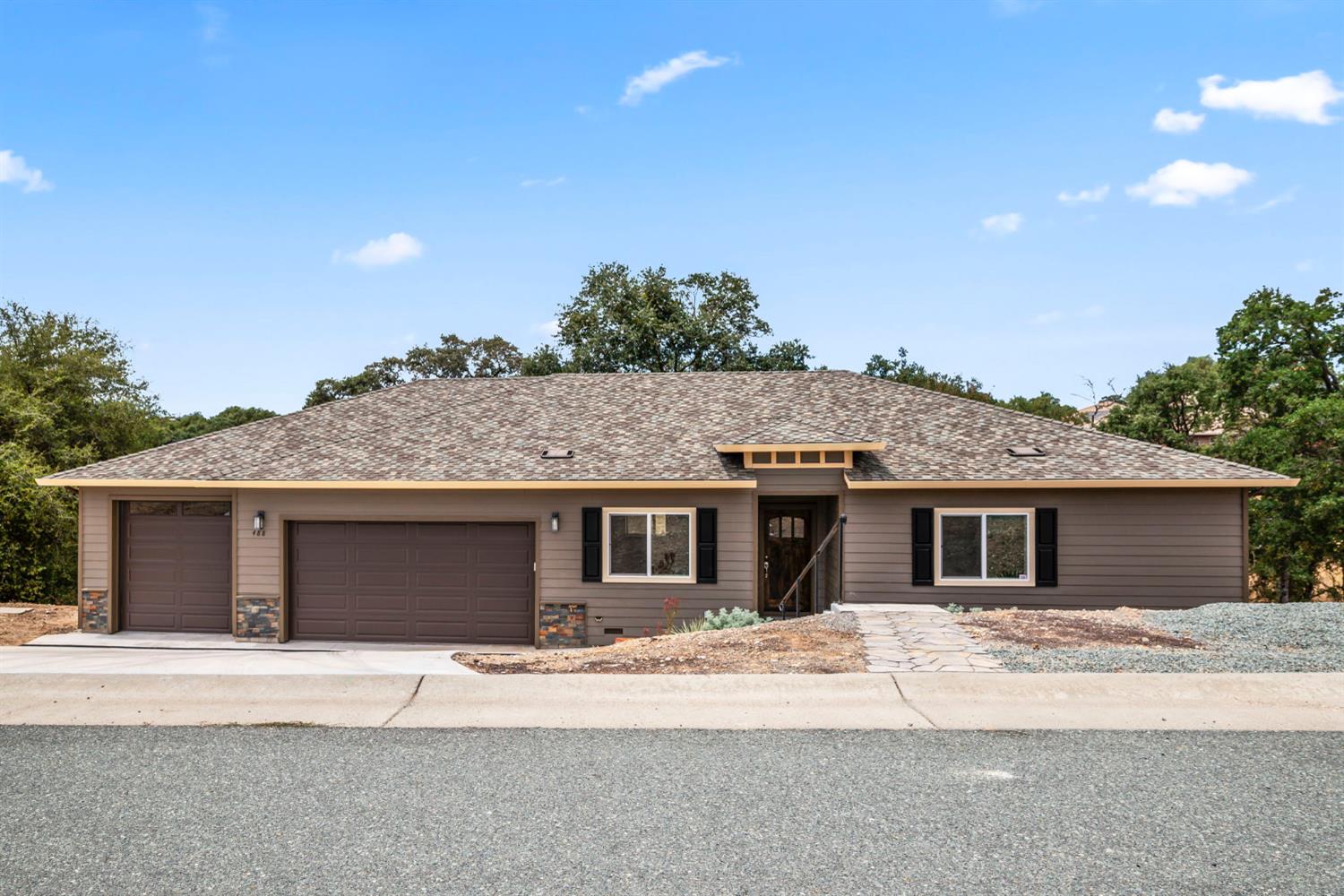 front view of a house with a porch