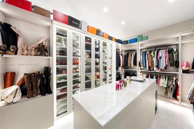 a workspace with furniture and screen