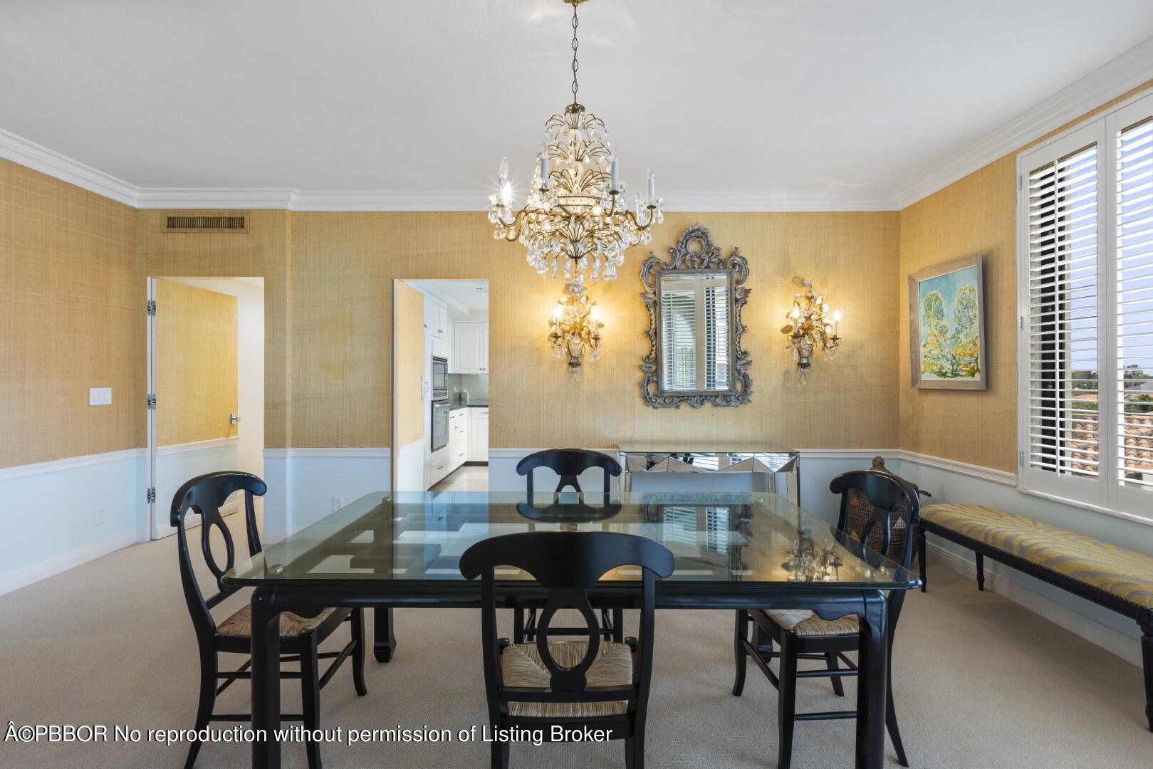 200 Bradley Place, Unit 301 Palm Beach, FL 33480 - Photo 9 of 34 a view of a dining room with furniture and window