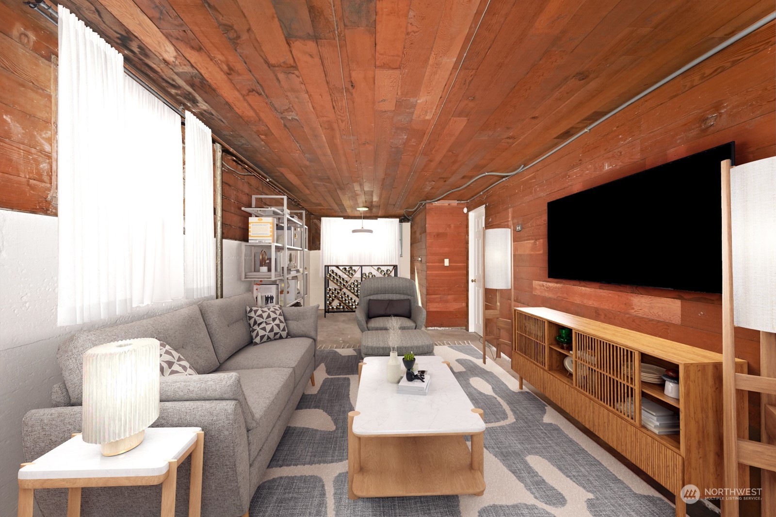 4105 Southwest Monroe Street Seattle, WA 98136 - Photo 27 of 31 a living room with furniture and a flat screen tv