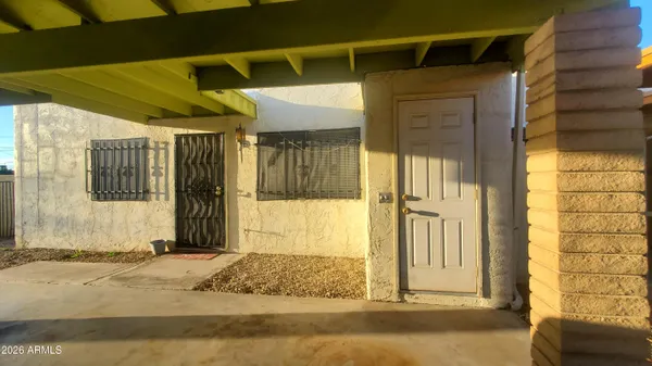 a view of a entryway door the house