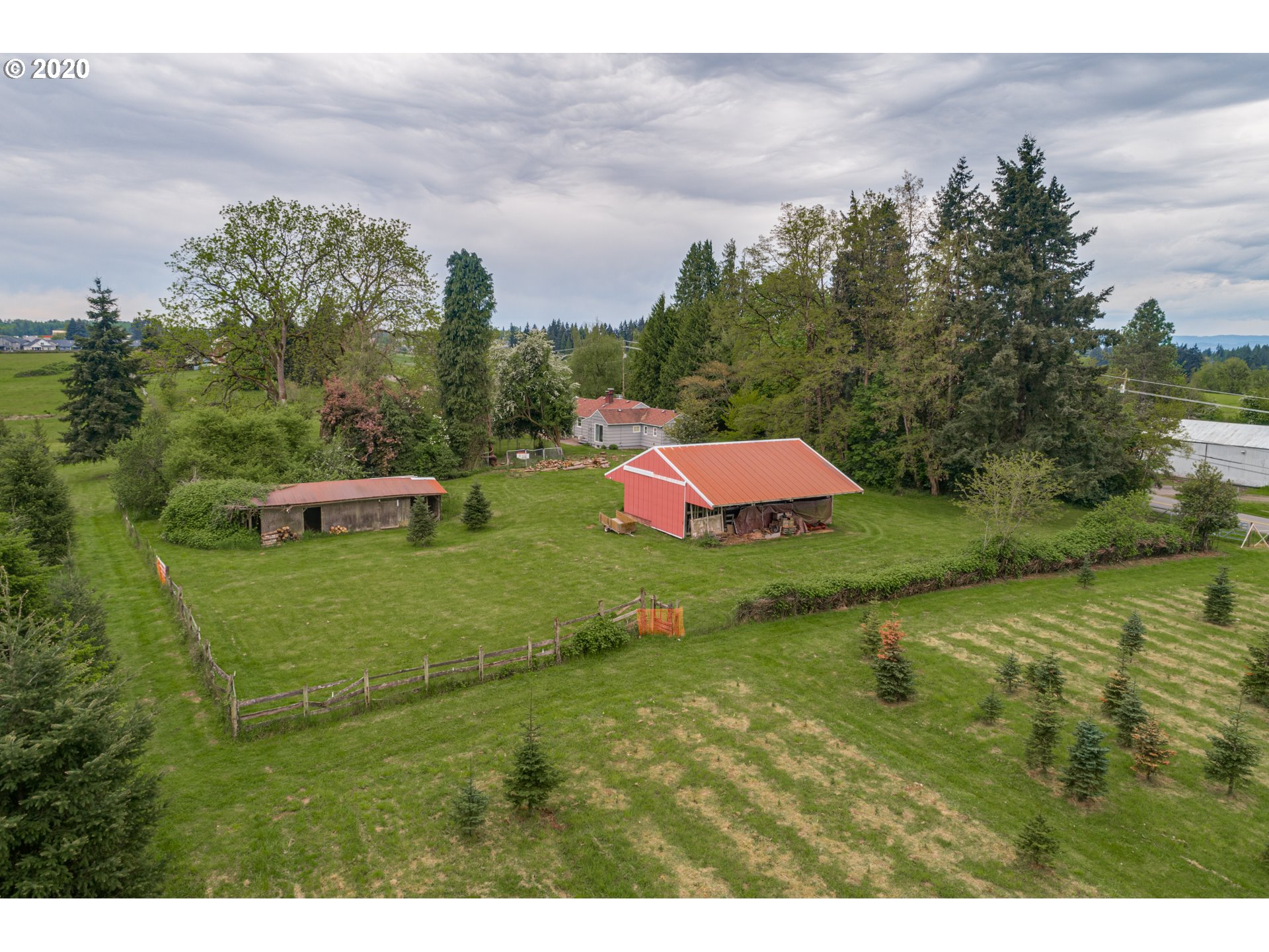 1650 North Royle Road Ridgefield, WA 98642 - Photo 27 of 32 a aerial view of a house with a yard basket ball court and outdoor seating