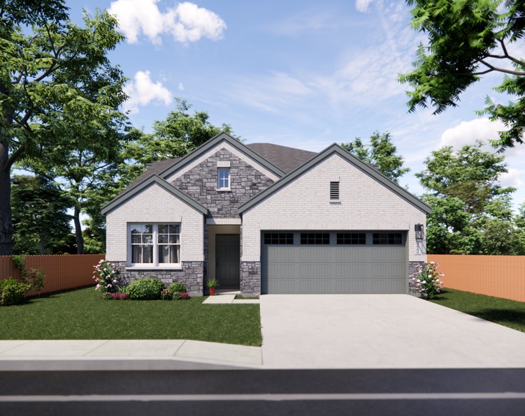 25624 Wheat Seed Lane Elgin, TX 78621 - Photo 5 of 40 a front view of a house with a yard and garage