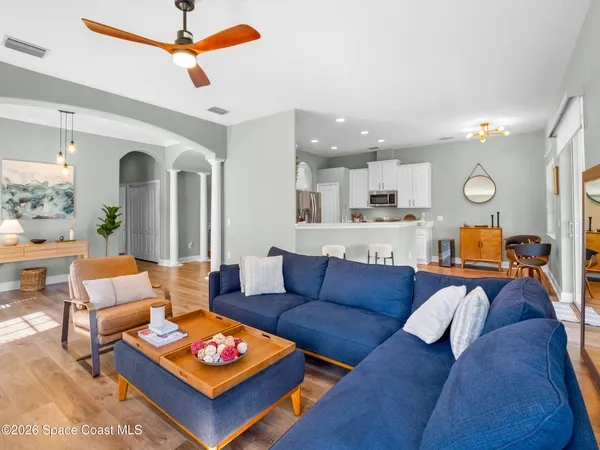 a view of a bedroom from a bedroom