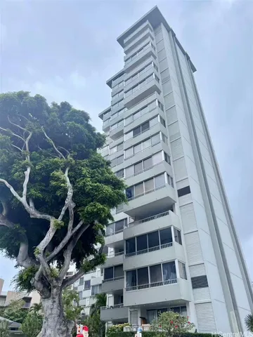 a view of a tall building