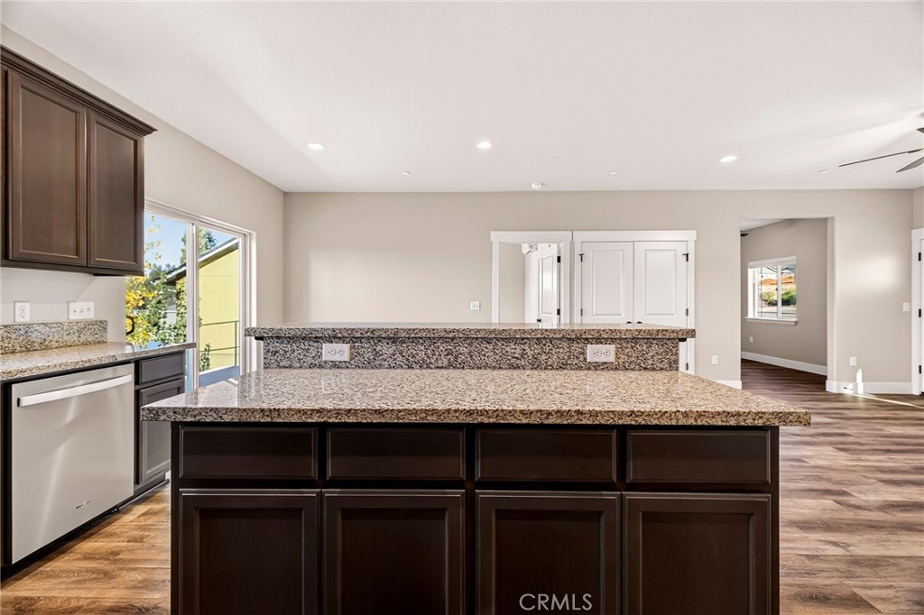 7083 Pentz Road Paradise, CA 95969 - Photo 20 of 46 a bathroom with a granite countertop sink and a mirror