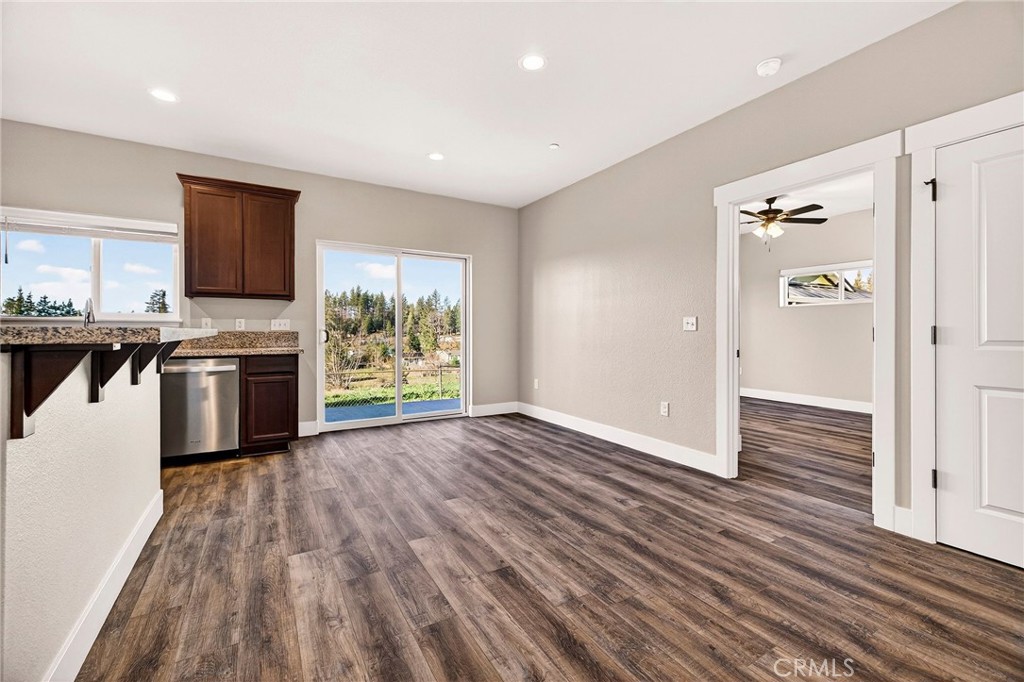 7083 Pentz Road Paradise, CA 95969 - Photo 21 of 46 a view of kitchen with wooden floor electronic appliances and window