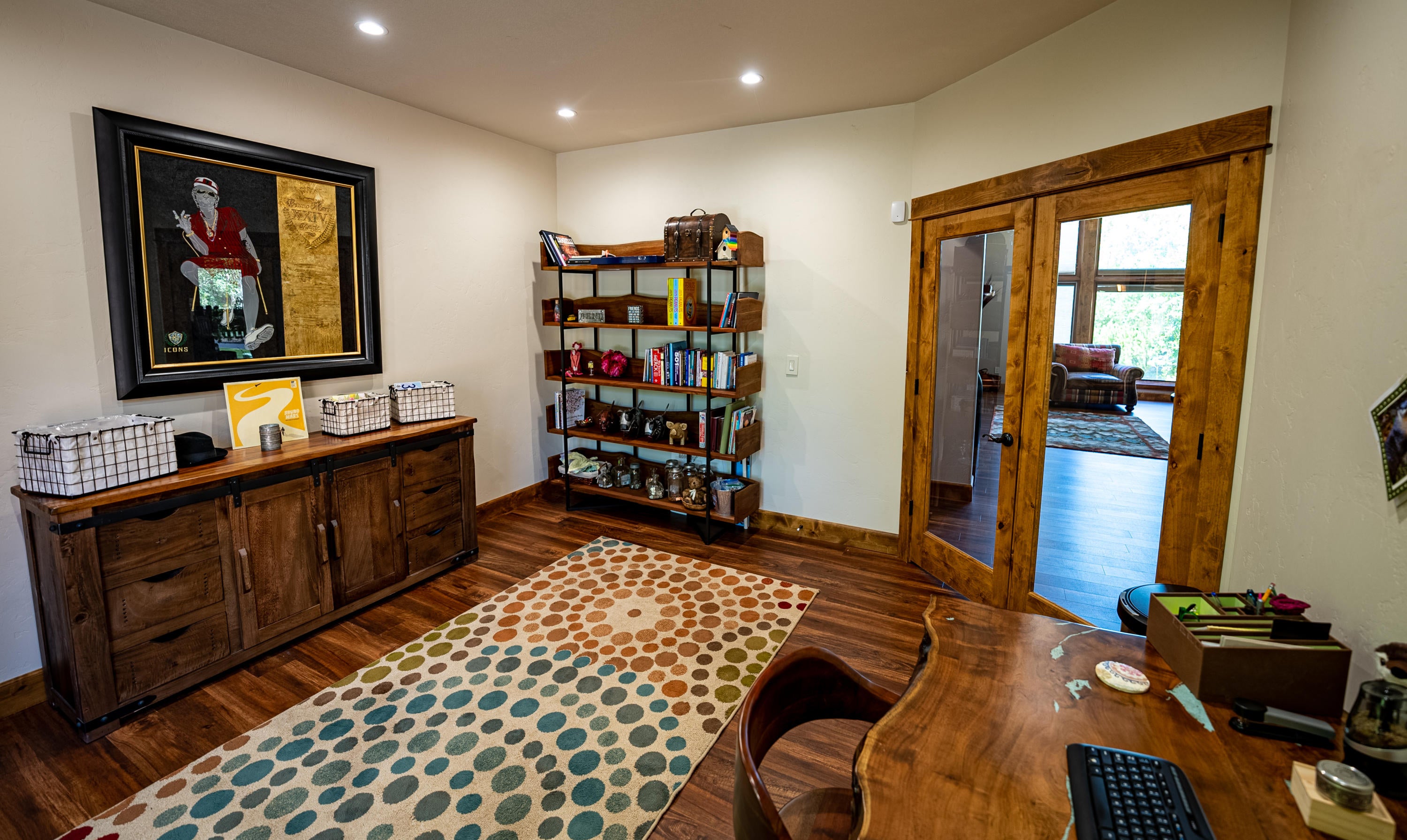 63545 Overtree Road Bend, OR 97701 - Photo 27 of 63 double doors to main living area keep it quiet to work from home