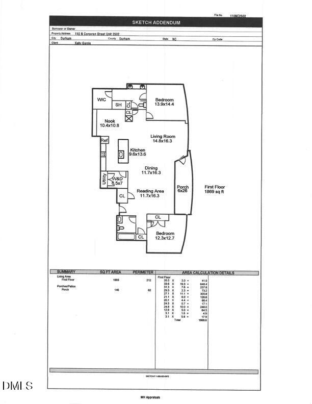110 Corcoran Street, Unit 2502 Durham, NC 27701 - Photo 87 of 87 Floorplan