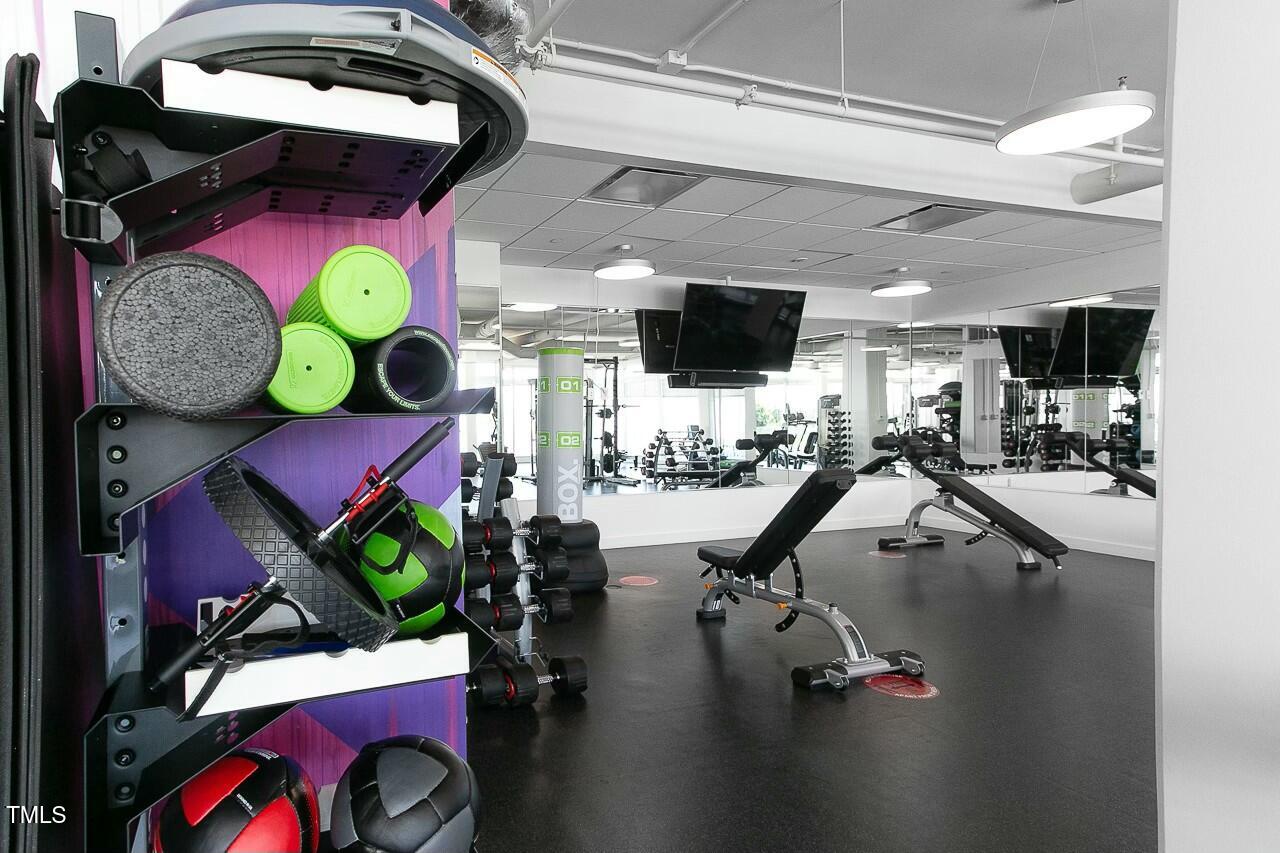 110 Corcoran Street, Unit 2502 Durham, NC 27701 - Photo 81 of 87 a view of a room with gym equipment