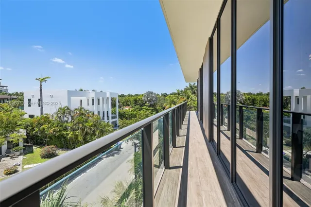 a view of balcony with city view