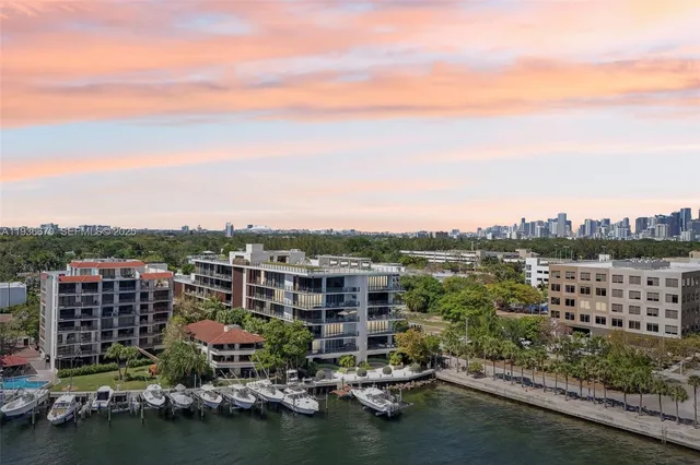 a view of a city with tall buildings