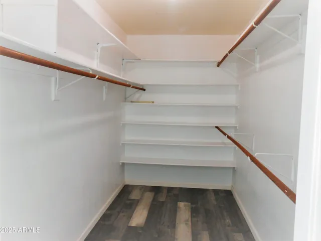 a storage room with empty racks