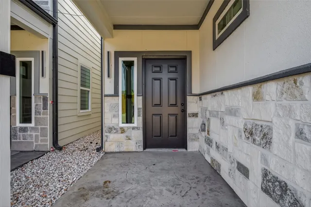 a view of a entryway door of the house