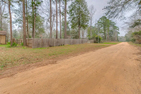 a view of a yard with a trees