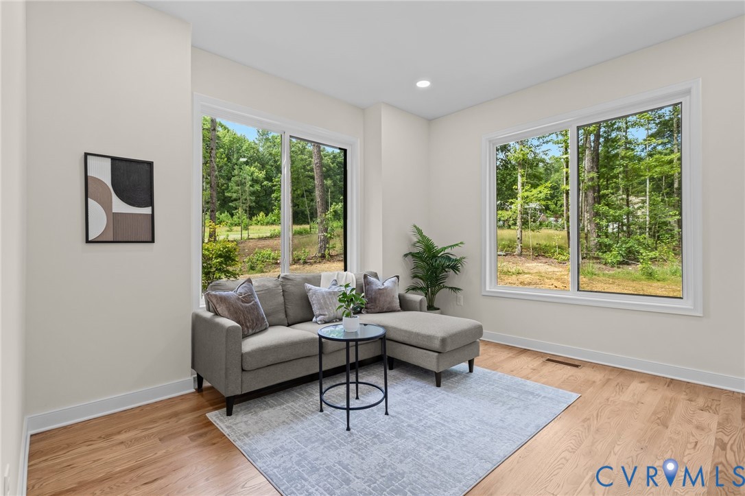 1218 Old Hundred Road Midlothian, VA 23114 - Photo 11 of 37 Living area with light wood-style floors and reces