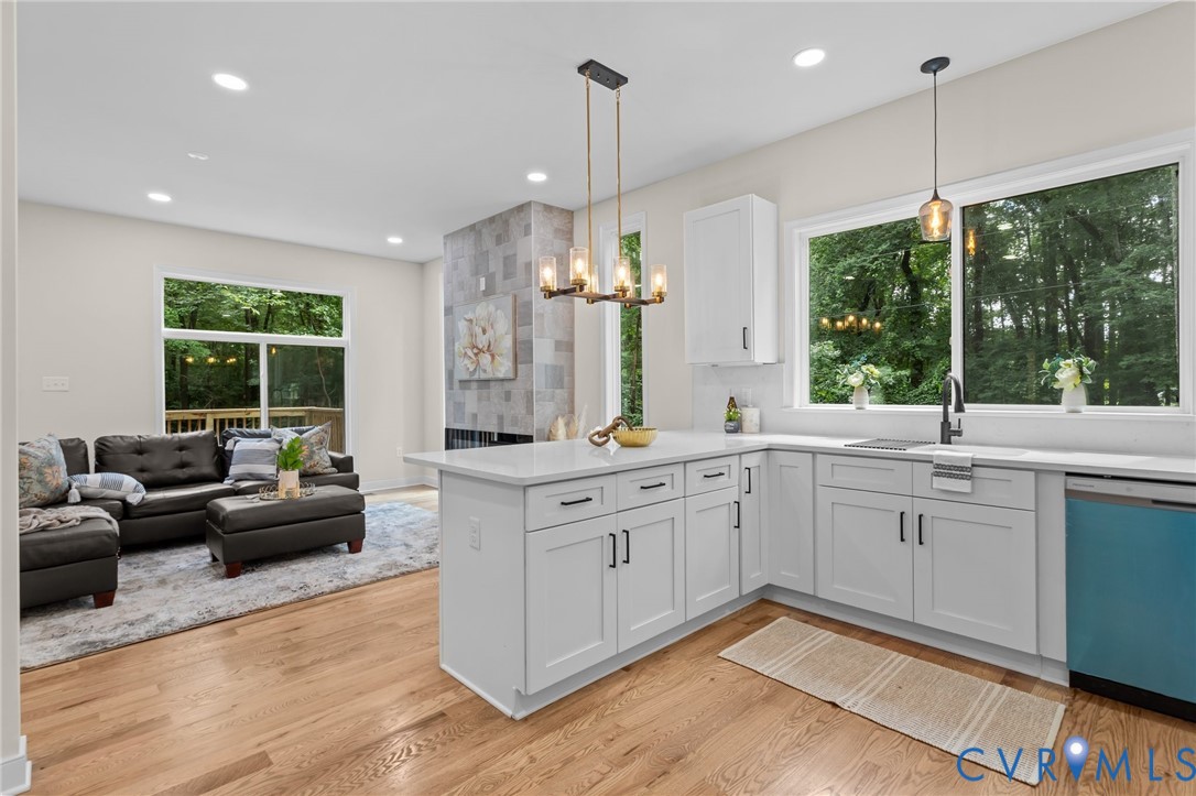 1218 Old Hundred Road Midlothian, VA 23114 - Photo 16 of 37 Kitchen with plenty of natural light, white cabine