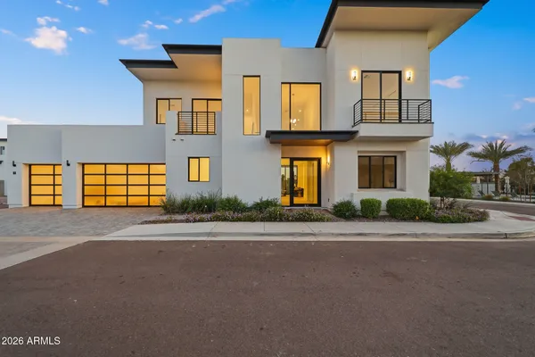 a front view of a house