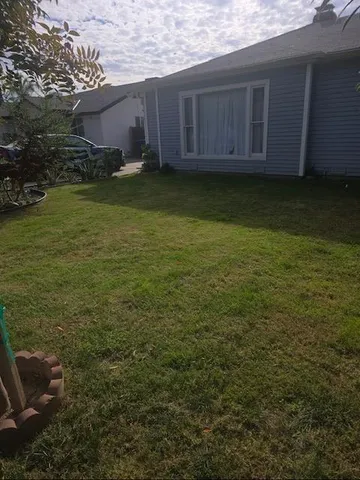 a backyard of a house