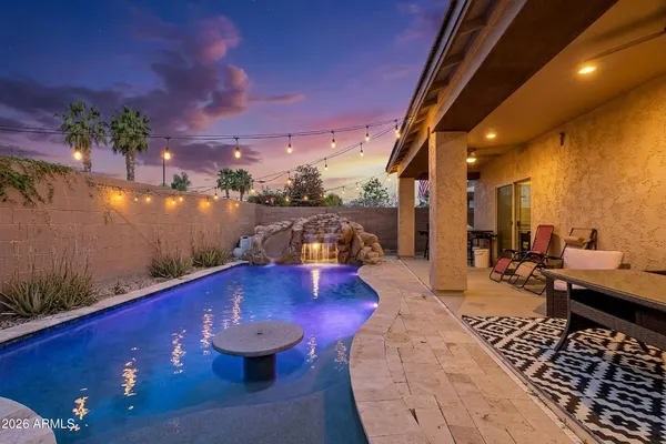 a outdoor space with furniture