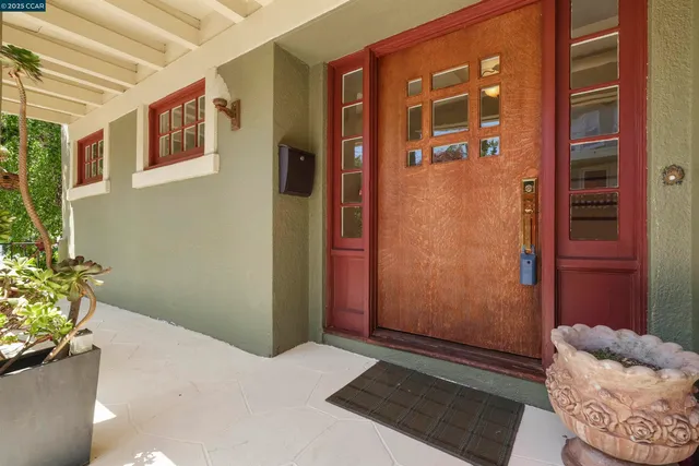 a view of front door of house