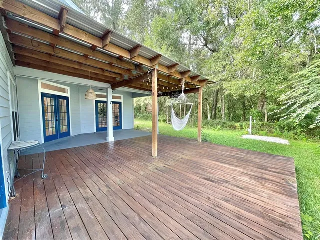 a view of outdoor space and deck