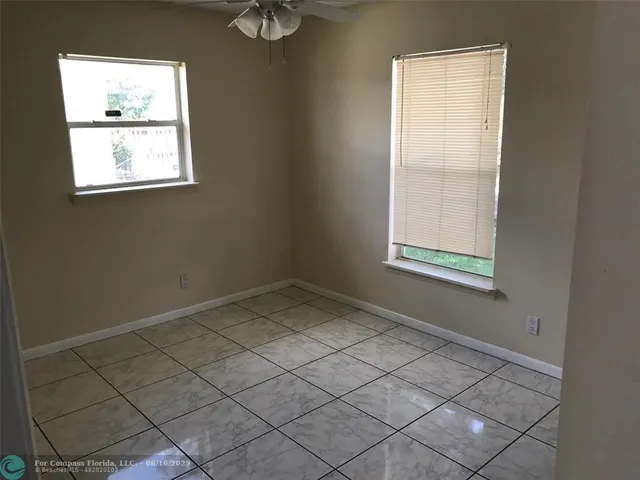 an empty room with a window