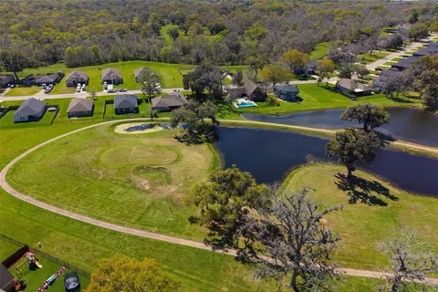 a view of a yard with an trees