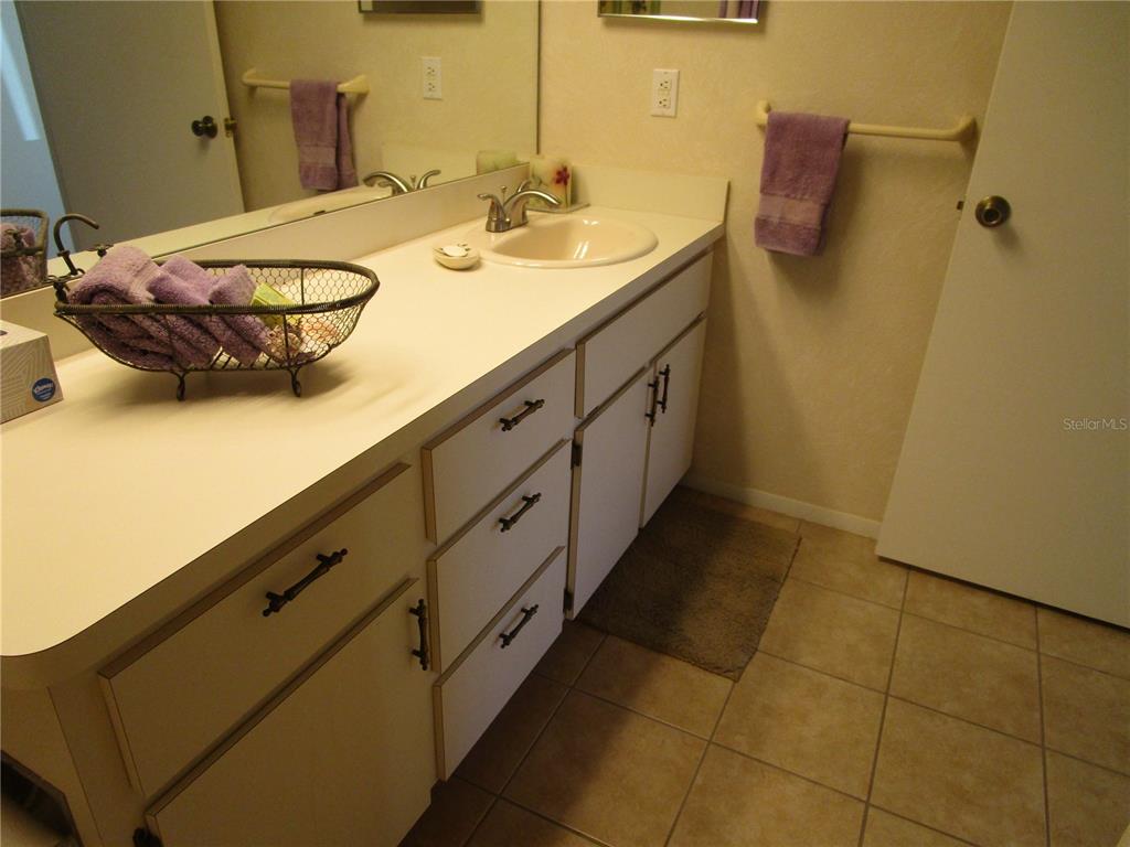 3968 Sailmaker Lane, Unit 3968 Holiday, FL 34691 - Photo 42 of 70 a bathroom with a double vanity sink and a mirror