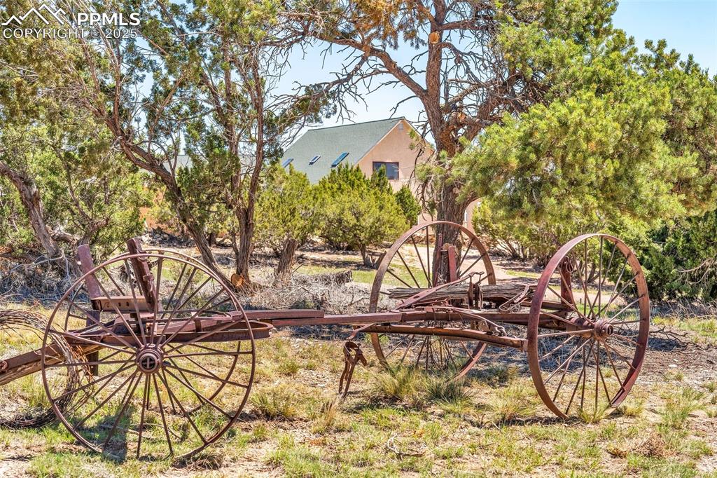 770 Cedar Hills Road Penrose, CO 81240 - Photo 3 of 49 a backyard of a house with table and chairs