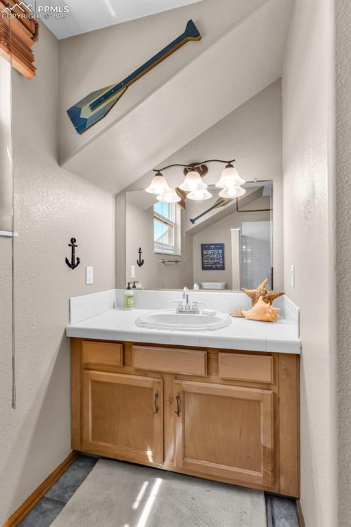 770 Cedar Hills Road Penrose, CO 81240 - Photo 32 of 49 a bathroom with a sink and a mirror
