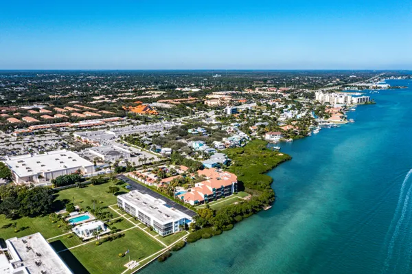 an aerial view of multiple house