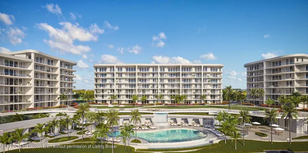 a view of swimming pool with outdoor seating and lake view