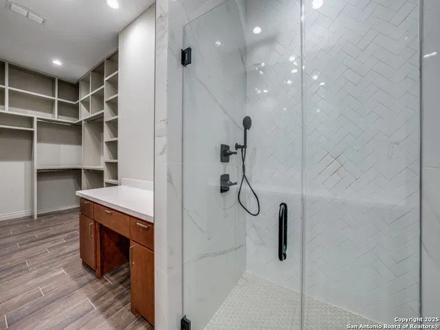 a view of porch with a floor to ceiling window