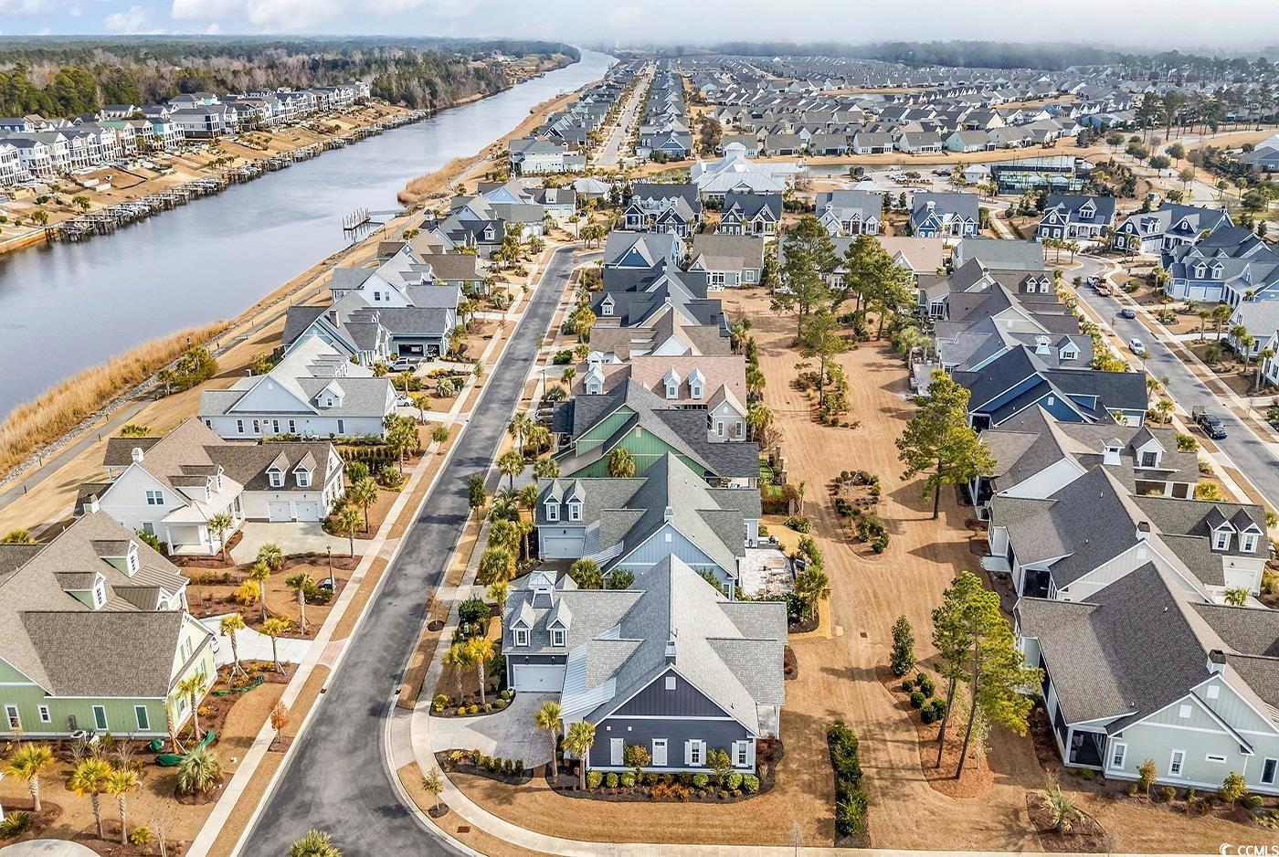 5960 Bolsena Place Myrtle Beach, SC 29572 - Photo 34 of 40 Drone / aerial view featuring a water view