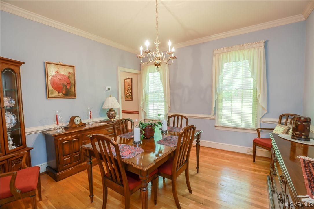 8606 Old Brompton Road Chesterfield, VA 23832 - Photo 5 of 36 a view of a a dining room with furniture window and wooden floor