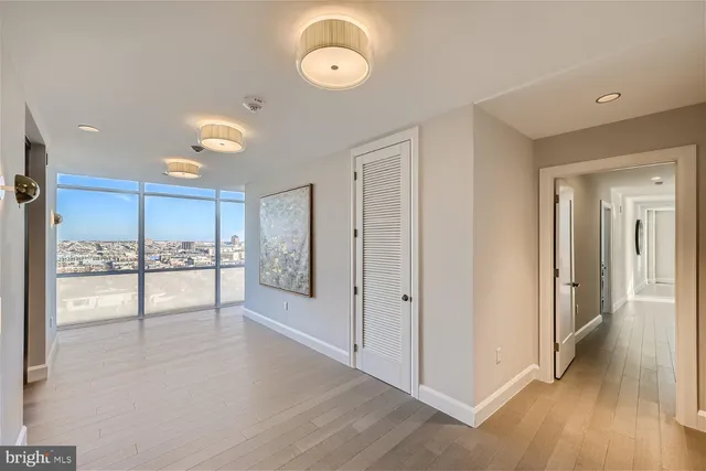 a view of an empty room and window