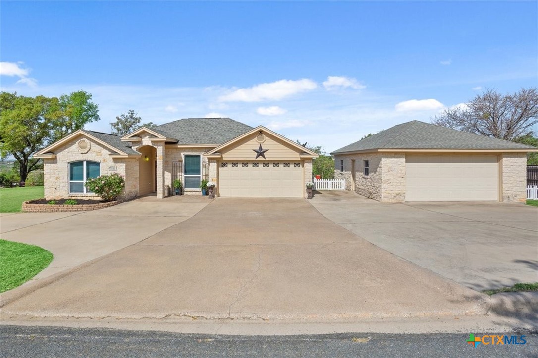 Front view, house faces east.